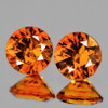 4.20 mm 2 pcs Round Machine Cut Best AAA Fire AAA Golden Orange Sapphire Natural {Flawless-VVS1}--AAA Grade