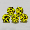 3.70 mm 5 pcs Round Brilliant Cut AAA Fire Intense Canary Yellow Sapphire Natural {Flawless-VVS}--AAA Grade