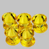 3.70 mm 5 pcs Round Brilliant Cut AAA Fire Intense Yellow Sapphire Natural {Flawless-VVS}--AAA Grade