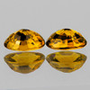 7x5 mm 2 pcs Oval AAA Fire AAA Imperial Golden Zircon Natural {Flawless-VVS1}