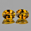 7x5 mm 2 pcs Oval AAA Fire AAA Imperial Golden Zircon Natural {Flawless-VVS1}