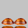 7x5 mm 2 pcs Oval AAA Fire AAA Golden Orange Zircon Natural {Flawless-VVS1}