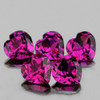 5.00 mm 5 pcs Heart Brilliant Cut AAA Fire Intense Pink Purple Rhodolite Garnet Natural  {Flawless-VVS}--AAA Grade