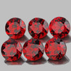 5.30 mm 6 pcs {4.33 cts} Round AAA Luster Natural Red Mozambique Garnet {Flawless-VVS}