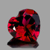 7.00 mm 1 pcs Heart AAA Fire Red Mozambique Garnet Natural{Flawless-VVS1)