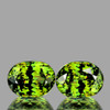 5x4 mm 2pcs Oval Brilliant Cut Extreme Brilliancy Natural Green Demantoid Garnet {Flawless-VVS}