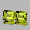 12x10 mm 2pcs Octagon AAA Fire Natural Green Gold Lemon Quartz {Flawless-VVS}