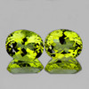 11x9 mm 2pcs Oval Brilliant Cut AAA Fire Natural Green Gold Lemon Quartz {Flawless-VVS}