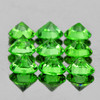 3.00 mm 9 pcs Round Diamond Cut AAA Fire Natural Chrome Green Tsavorite Garnet (Flawless-VVS)