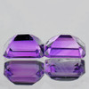 8x6 mm 2pcs Octagon AAA Fire Top Purple Amethyst Natural (Flawless-VVS1}