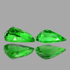 6x4 mm 2 pcs Pear Brilliant Cut AAA Fire Natural Chrome Green Tsavorite Garnet {Flawless-VVS}--AAA Grade