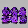 6.00 mm 6 pcs Heart Brilliant Cut AAA Fire Intense Purple Amethyst Natural {Flawless-VVS1}