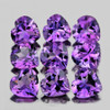5.00 mm 9 pcs Heart AAA Fire Top Purple Amethyst Natural {Flawless-VVS1}