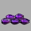 8x5 mm 5 pcs Pear AAA Fire Intense AAA Purple Amethyst Natural {Flawless-VVS}