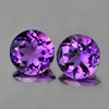 8.00 mm 2 pcs Round AAA Fire AAA Purple Amethyst Natural {Flawless-VVS}