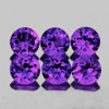 6.00 mm 6 pcs Round AAA Fire Intense AAA Purple Amethyst Natural {Flawless-VVS1}