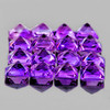 3.00 mm 16 pcs Square Princess Cut AAA Fire Intense Purple Amethyst Natural (Flawless-VVS}