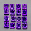 2.00 mm 50 pcs Square AAA Fire Intense Purple Amethyst Natural (VVS}