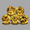 7.00 mm 5 pcs Round AAA Fire Natural Top Golden Yellow Citrine {Flawless-VVS}