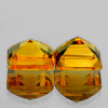 7.00 mm 2 pcs Square AAA Fire Intense Golden Yellow Citrine Natural (Flawless-VVS}