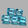 7x5 mm 5pcs Octagon Cut AAA Fire AAA Sky Blue Topaz Natural {Flawless-VVS1}