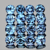2.50 mm 20 pcs Round Brilliant Cut AAA Fire Intense Santa Maria Blue Aquamarine Natural  {Flawless-VVS}--AAA Grade