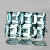 4.00 mm 6 pcs Square AAA Fire Natural Soft Blue Aquamarine {Flawless-VVS}