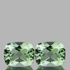 9x7 mm 2pcs Cushion AAA Fire Natural Green Amethyst {Flawless-VVS1}
