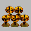 4.5x3.5 mm 5 pcs Oval AAA Fire AAA Golden Yellow Sapphire Natural (Flawless-VVS}--AAA Grade