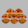 4.5x3.5 mm 5 pcs Oval AAA Fire AAA Orange Yellow Sapphire Natural (Flawless-VVS}--AAA Grade