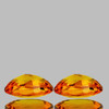 7x5 mm 2pcs Oval Sunset Yellow Sapphire Natural (Flawless-VVS)