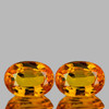 7x5 mm 2pcs Oval Sunset Yellow Sapphire Natural (Flawless-VVS)