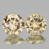 3.50 mm 2 pcs Round Brilliant Cut AAA Fire Bright Champagne Diamond Natural