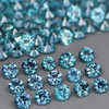 1.50 mm 50 pcs Round Brilliant Cut AAA Fire Teal Green Blue Sapphire Natural {Flawless-VVS}