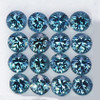 2.30mm 16 pcs Round Machine Brilliant Cut Extreme Brilliancy Teal Blue Sapphire Natural {Flawless-VVS}--AAA Grade