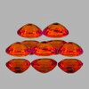 4.5x3.5 mm 5 pcs Oval AAA Fire Intense Orange Sapphire Natural {Flawless-VVS}--AAA Grade