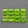 4x2 mm 30 pcs Baguette AAA Fire AAA Green Peridot Natural {Flawless-VVS1}