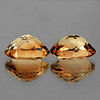 11x9 mm 2 pcs Oval Champagne Imperial Topaz Natural {Flawless-VVS1}