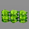 7x5 mm 6 pcs Pear AAA Fire AAA Green Peridot Natural {Flawless-VVS1}