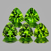 6.00 mm 5 pcs Trillion Best AAA Fire AAA Green Peridot Natural {Flawless-VVS1}