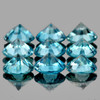 3.80 mm 9 pcs {2.62 cts} Round Brilliant Cut AAA Fire Top Blue Zircon Natural {Flawless-VVS1}