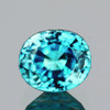 9x7.5 mm {3.45 cts} Oval AAA Fire Top Blue Zircon Natural {Flawless-VVS1}