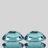 8.5x6 mm 2pcs {4.78 cts} Oval AAA Fire Top Blue Zircon Natural {Flawless-VVS}