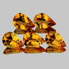 8x5 mm 5 pcs Pear AAA Fire Intense Golden Yellow Citrine Natural (Flawless-VVS}