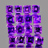 2.50 mm 30 pcs Square AAA Fire Intense Purple Amethyst Natural (Flawless-VVS}