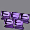 8x4 mm 5pcs Baguette AAA Fire Natural Purple Amethyst (Flawless-VVS1}