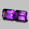 9x7 mm 2pcs Octagon AAA Fire Intense Purple Amethyst Natural (Flawless-VVS1}