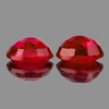 8x6 mm 2 pcs Oval AAA Fire Natural Red Mozambique Ruby {SI Clarity}