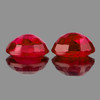 9x7 mm 2 pcs Oval AAA Fire Natural Red Mozambique Ruby {SI Clarity}