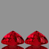 6.00 mm 2 pcs Heart AAA Fire Best AAA Red Mozambique Ruby Natural {VVS Clarity} --AAA Grade